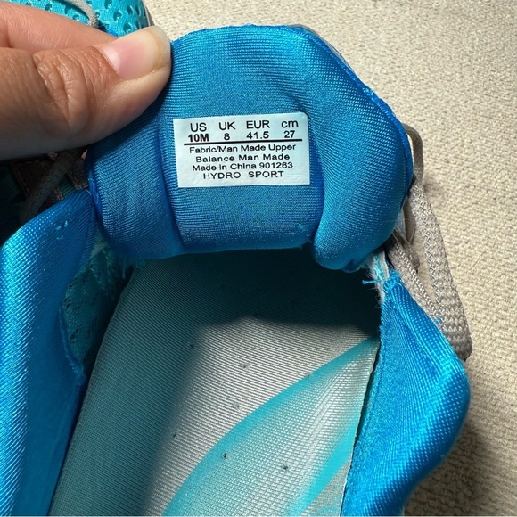 Ryka Hydro Sport Cross Trainer Shoes Turquoise and Gray Mesh Sneakers - Picture 7 of 8